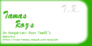 tamas rozs business card